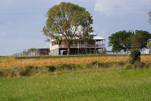 A house on a farmland about to be sold on property options